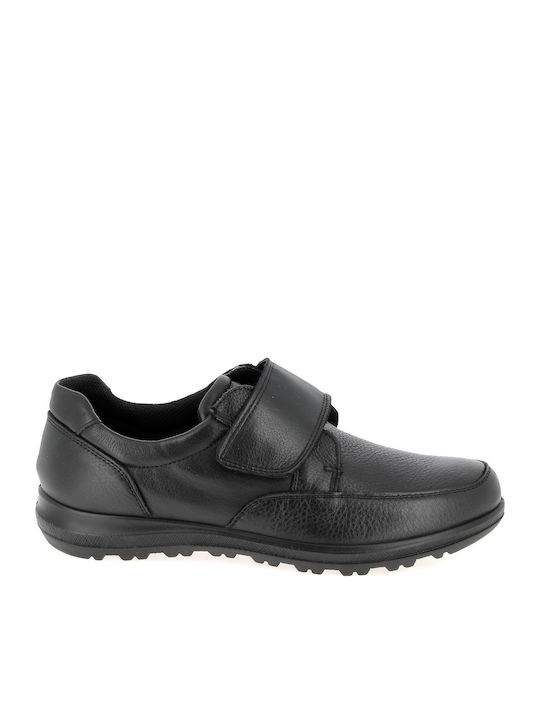 Leder Herren Freizeitschuhe Anatomisch Schwarz
