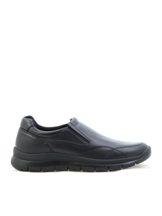 Leder Herren Freizeitschuhe Anatomisch Schwarz