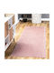 Saray Home Set Modern Schlafzimmer-Teppichsets Synthetisch,Polyester/Cotton/Leather Pink PST001-PN-SET 3Stück