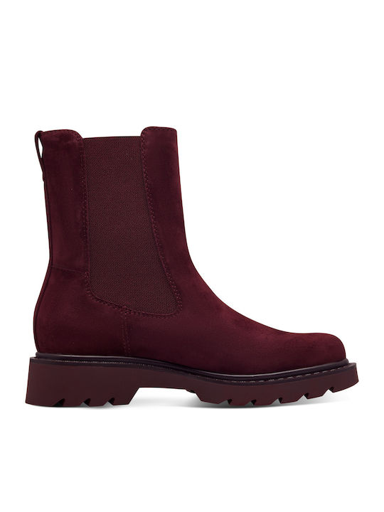 Tamaris Leather Women's Chelsea Boots Burgundy