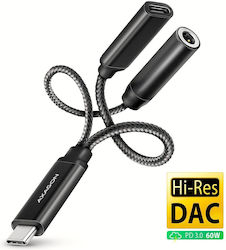 Axagon USB-C male σε USB-C / 3.5mm female