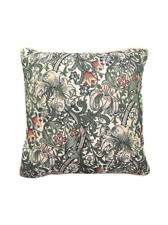 Signare Decorative Pillow Cover 45x45cm – Golden Lily