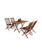 Garten- und Outdoor-Möbelsets Kendall 5Stücke Natur Herstellerfarbe