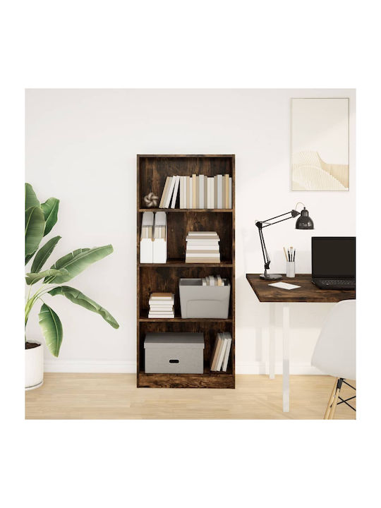 vidaXL Bookcase Smoked Oak 60x24x143cm
