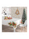 Τραπεζομάντηλο Χριστουγεννιάτικο Xmas Bells Εκρού 140 X 140 Cm