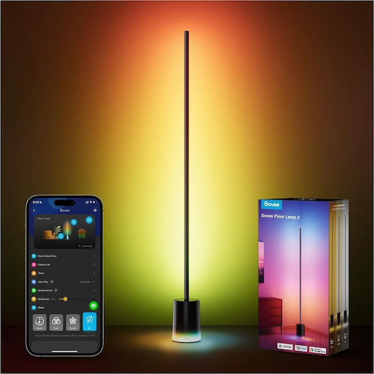 Govee Integrierte LED Stehlampe Höhe 152,1 cm Schwarz