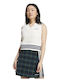 Women's Cotton Tunic Sleeveless with V-Neck Off White
