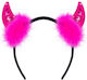 Devil Headband Pink Sequins Halloween 03378