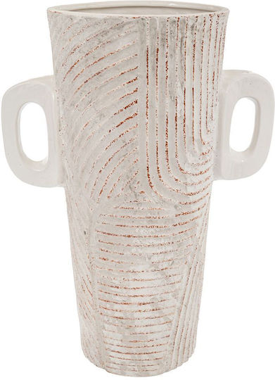 White Ceramic Vase 32x19x44cm 88085 Iliadis