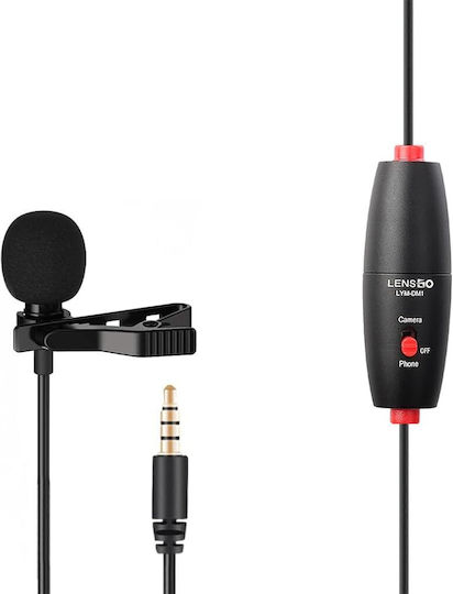 LensGo LYM-DM1 Σετ Δυναμικό Μικρόφωνο 3.5mm Πέτου, Clip On για Κάμερα