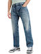 Men's Jeans Pants Elastic Blue
