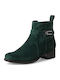 Leder Stiefeletten Damen Grün