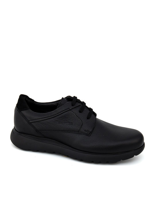 Leder Herren Freizeitschuhe Schwarz