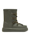 Women's Fur Lined Wellies Khaki
