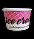 Pink Paper Ice Cream Bowl 140ml Ø7.6xh4.8cm Pack of 50 "Icecream" Tefaco 004047