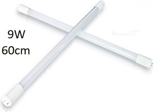 LED-Lampe 9W Röhrenform 60εκ. für Fassung G13 und Form T8 Kühles Weiß 850lm