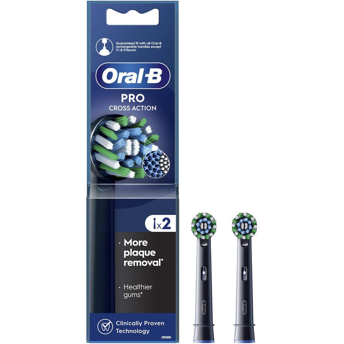 Oral-B Pro CrossAction Ανταλλακτικά για Black 2τμχ