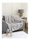 Nima Snuggle Light Ριχτάρι Πολυθρόνας Γούνινο 180x180εκ. Light Gray 33998