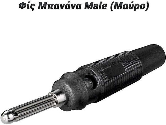 Plug Banana male Black (0824.060)