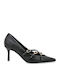 Pumps mit Riemchen & mittelhoher Absatz Schwarz