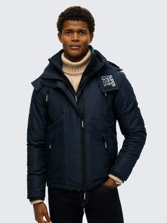 Superdry Μπουφάν Αντιανεμικό Navy Μπλε