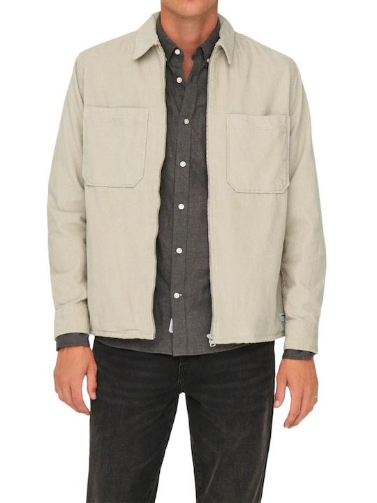 Only & Sons Herren Jacke Lässig Beige