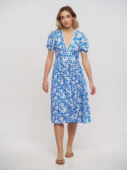 Maxi Dress Blue/White