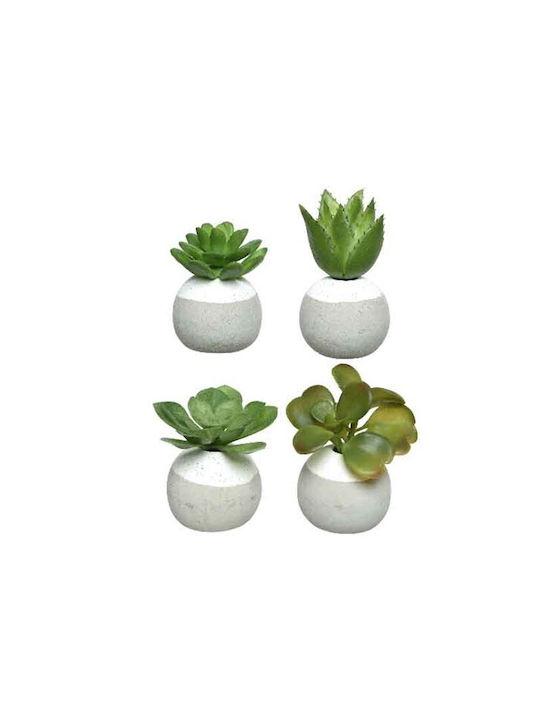 Jardi Τεχνητο Φυτο Αλοη Σε Γλαστρακι Φ7x12cm Mini - Πρασινο
