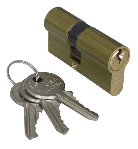 Cisa Logo Line Simple Cylinder 80mm 40-40 Yellow