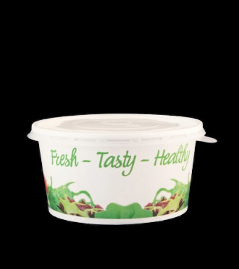 Paper Salad Bowl 780ml Ø14xh7.6cm Without Lid Pack of 50pcs Tefaco 001701