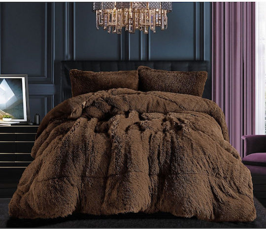 Silk Fashion Duvet Cover Single 170x220cm Coffee