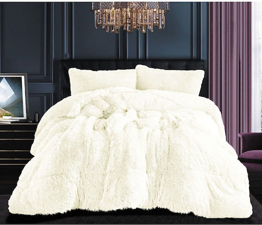 Silk Fashion Duvet Cover Single 170x220cm Ivory 350 GSMGsm