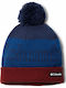 Polar Powder Beanie Unisex Fleece Beanie Knitted in Burgundy color