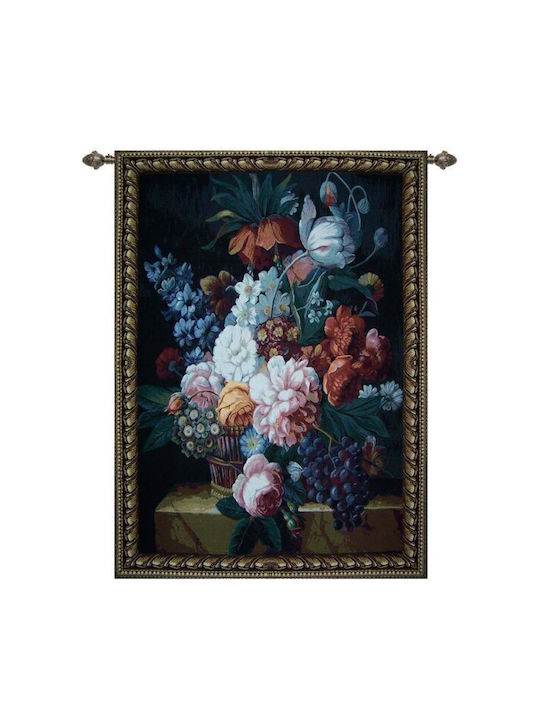 Signare Tapestry Wall Hanging 98x138cm – Flower & Grape