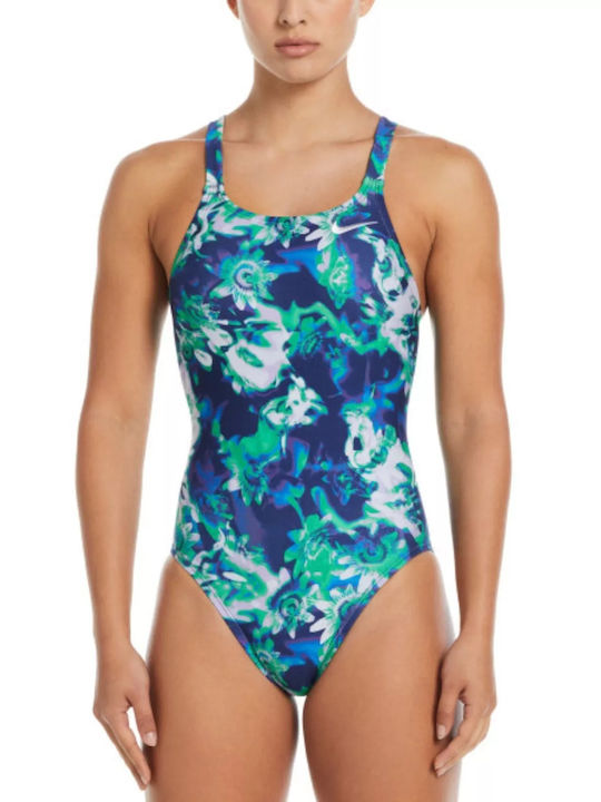 Nike Hydrastrong Mehrfarbiger Activewear Badeanzug