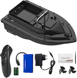 RC Fishing Bait Boat, Large Bait Capacity, Long Control Range, D16 5200mAh Black Bait Boat