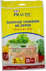 Σακουλες Τροφιμων Zipper 3lt 20τεμ Ελ