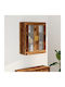 Wand Wohnzimmer Vitrine aus Spanplatte mit Glas Coffee 69.5x34x90cm