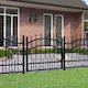 vidaXL Metallisches Gartentor mit Speeren in Schwarz Farbe 1.2x1.03m