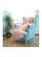 Pelzige Doppelbettdecke 200x220cm Rosa