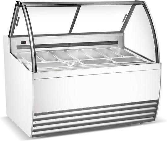Фризер за сладолед с витрина 10 вкуса принудителна вентилация Ventus Ic10 1410x850x1300mm
