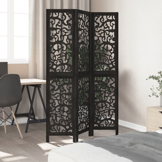 vidaXL Dekorativer Raumteiler Hölzernes mit 3 Paneelen 105x180cm