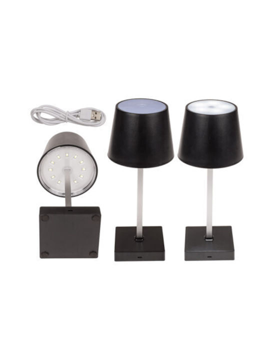 Out Blue Led Table Lamp Black