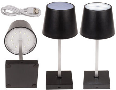 Out Blue Led Table Lamp Black Out Blue Led Table Lamp Black