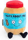 Punchkins Plüsch Lächelndes Erdnussbutterglas "Nuts About You" 18 cm