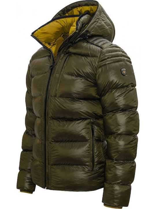 Blackjack Geacă Iarnă Puffer Cu Protecție Împotriva Vântului Verde Închis Darkarmy Goldenpalm