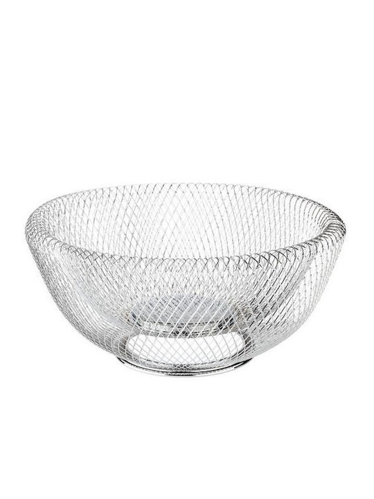 APS Fruit Bowl Metallic Silver 31x31x14cm
