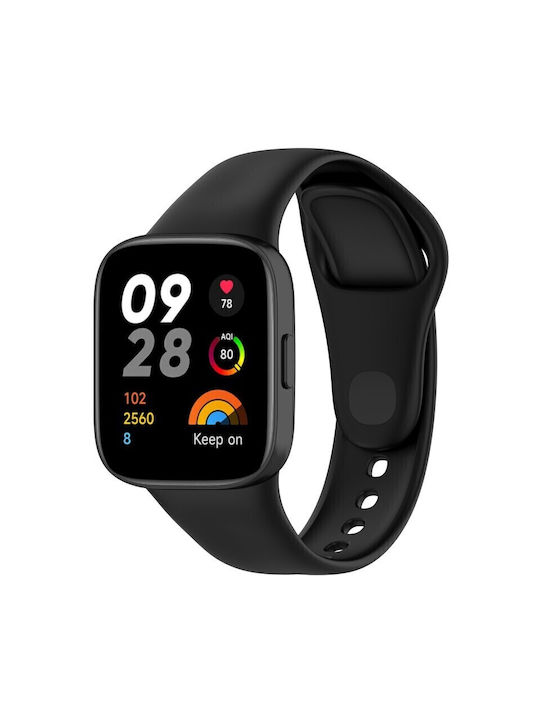 Λουράκι Σιλικόνης με Pin Μαύρο (Redmi Watch 3)