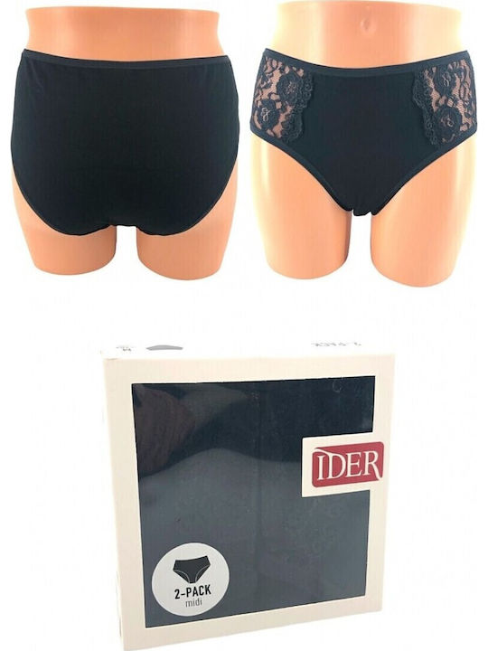 IDER Βαμβακερά Дамско Боксерски 2Pack с дантела...
