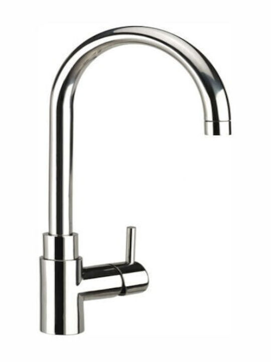 Macart Μπαταρία Κουζίνας Πάγκου Inox Ασημί